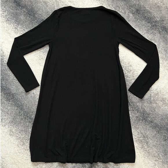 Madewell Shift Long Sleeve Mini Black T Shirt Dress Size Small Western Indie - Picture 2 of 10